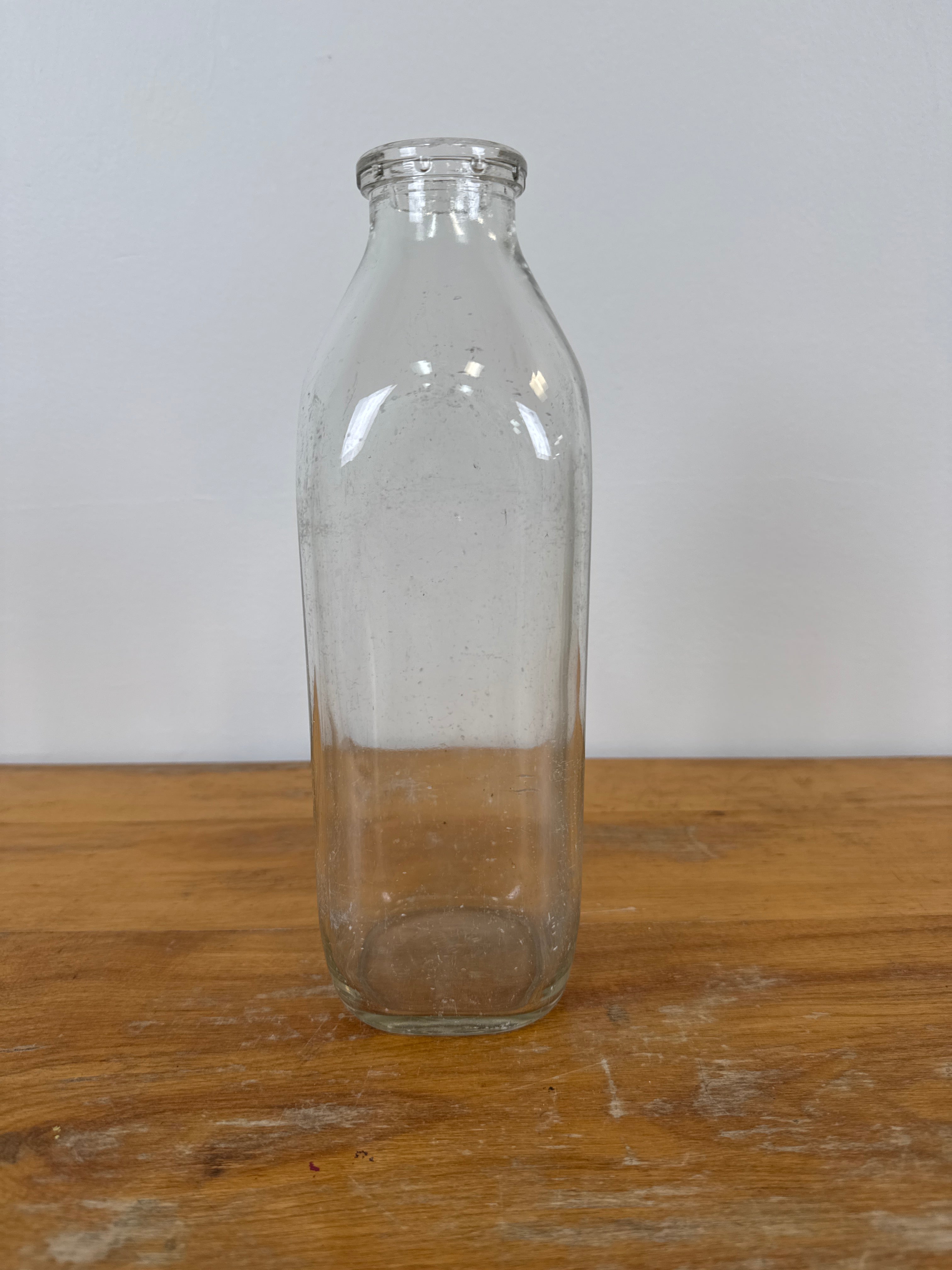 Vintage Glass Milk Bottle