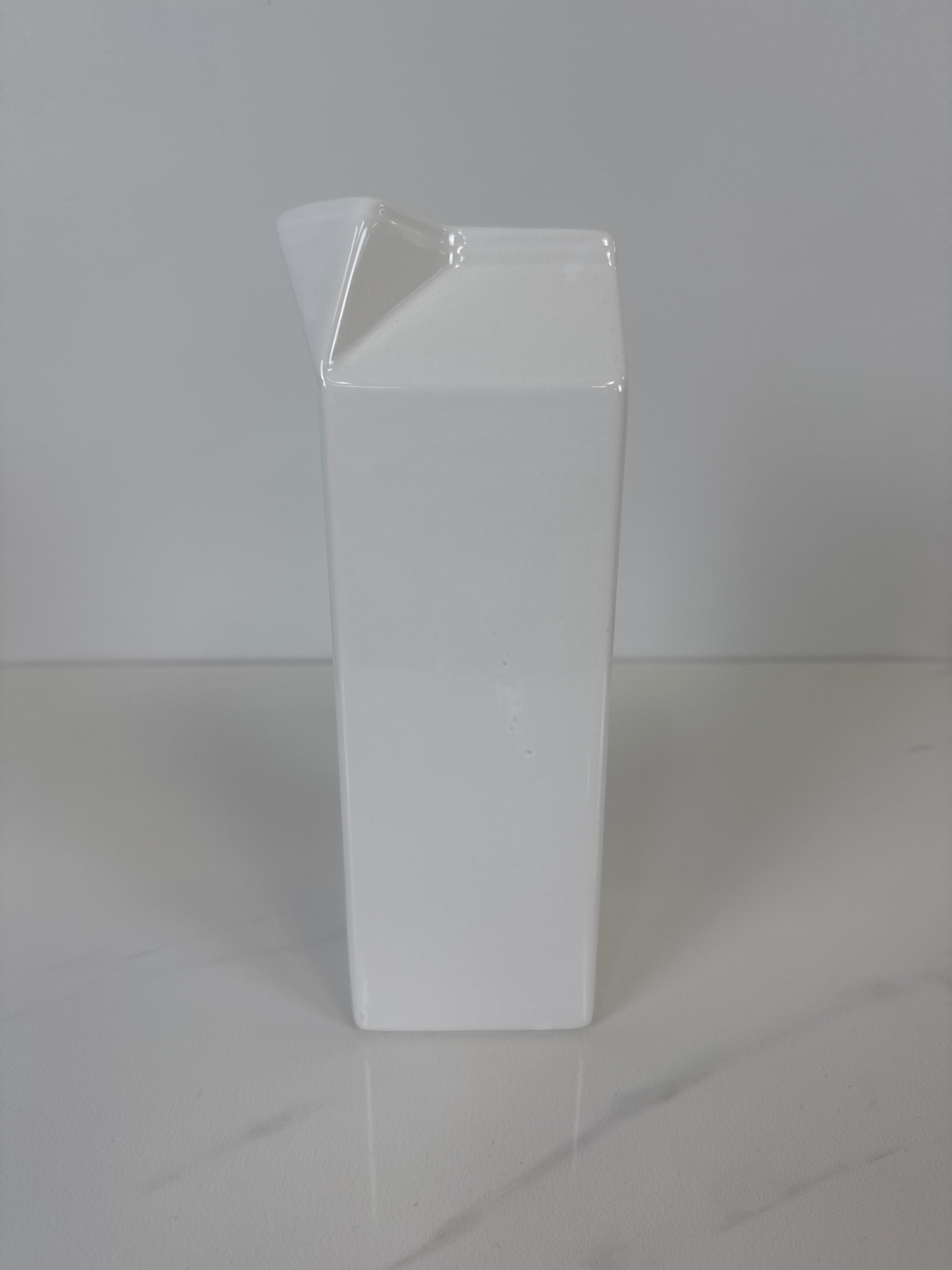 White Ceramic Milk Carton