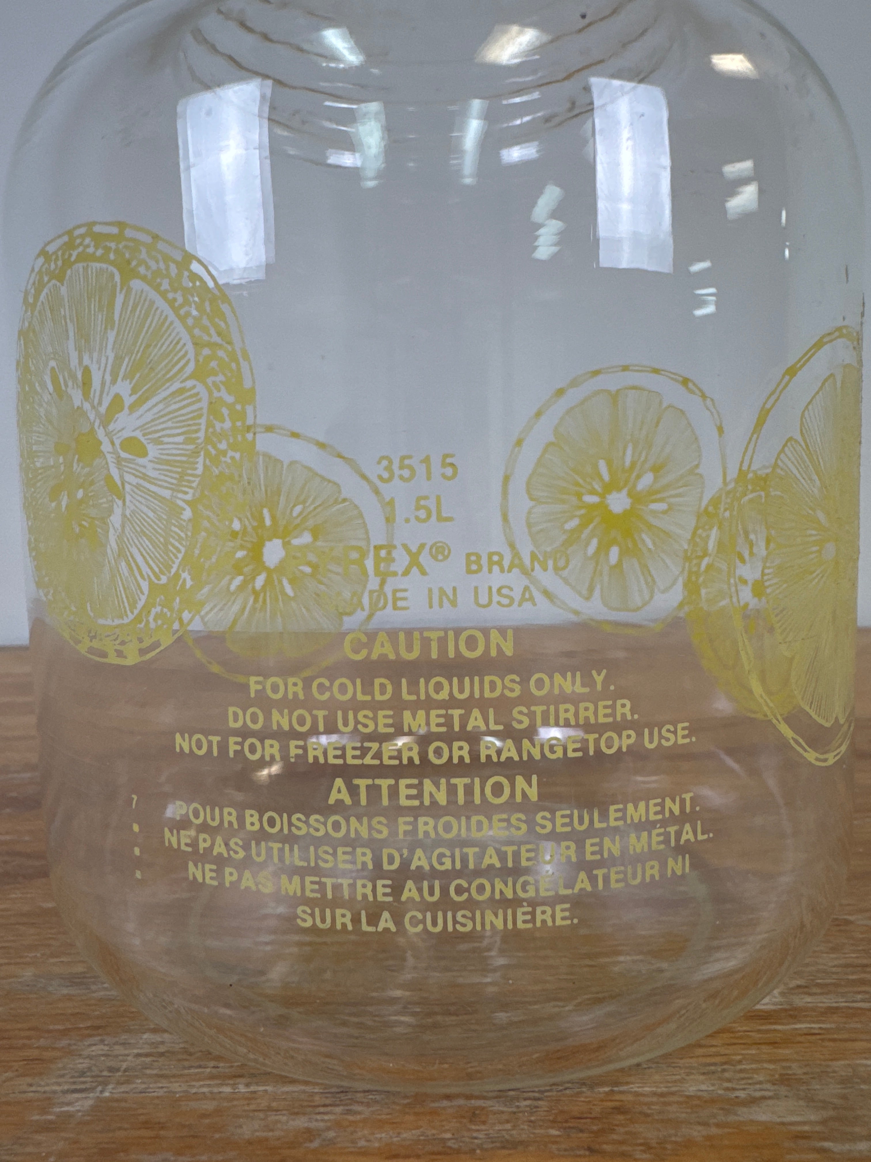 Vintage PYREX 1.5L Lemonade Pitcher
