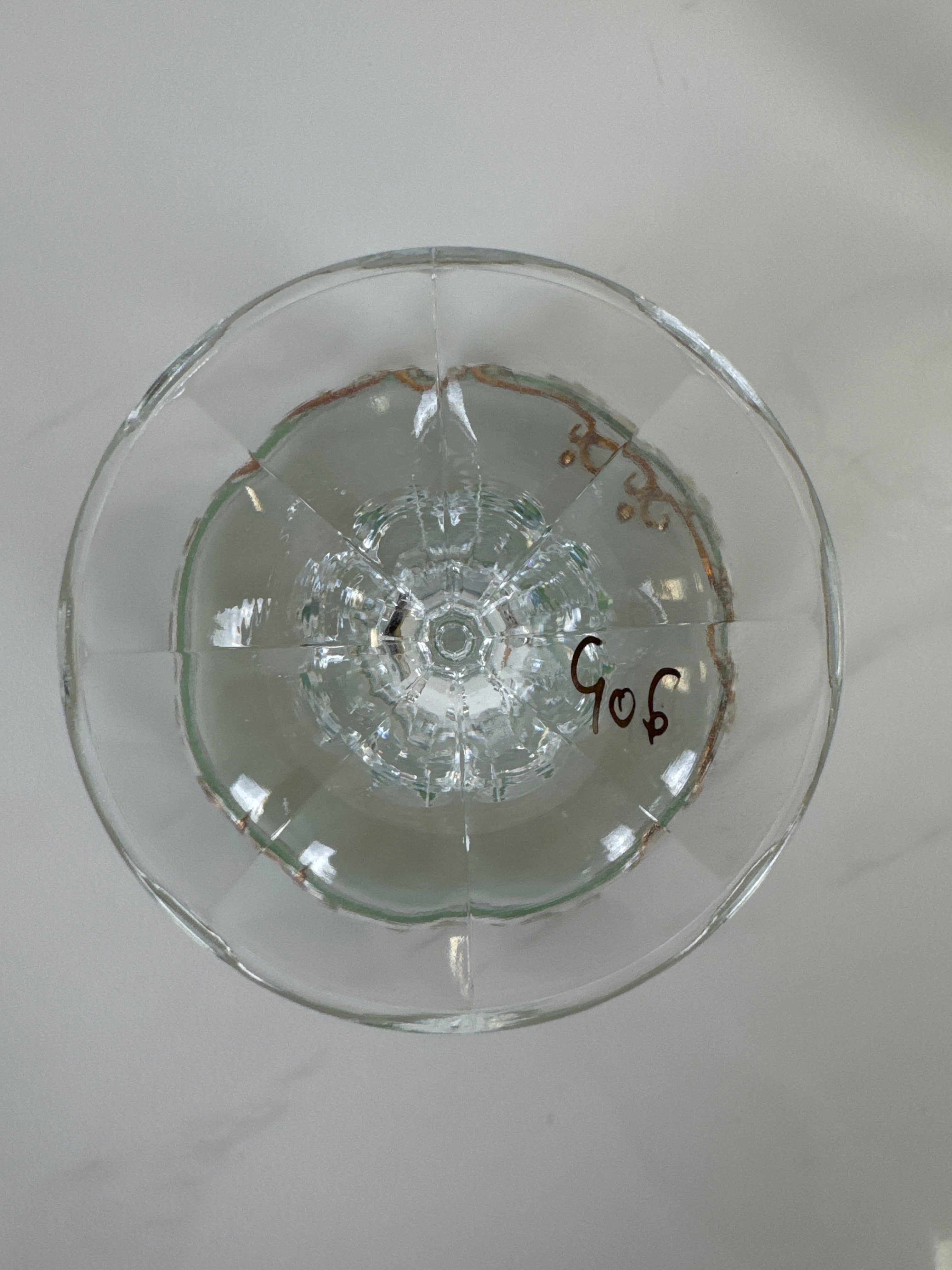 Bohemian Enamelled Crystal Goblets Set of 2