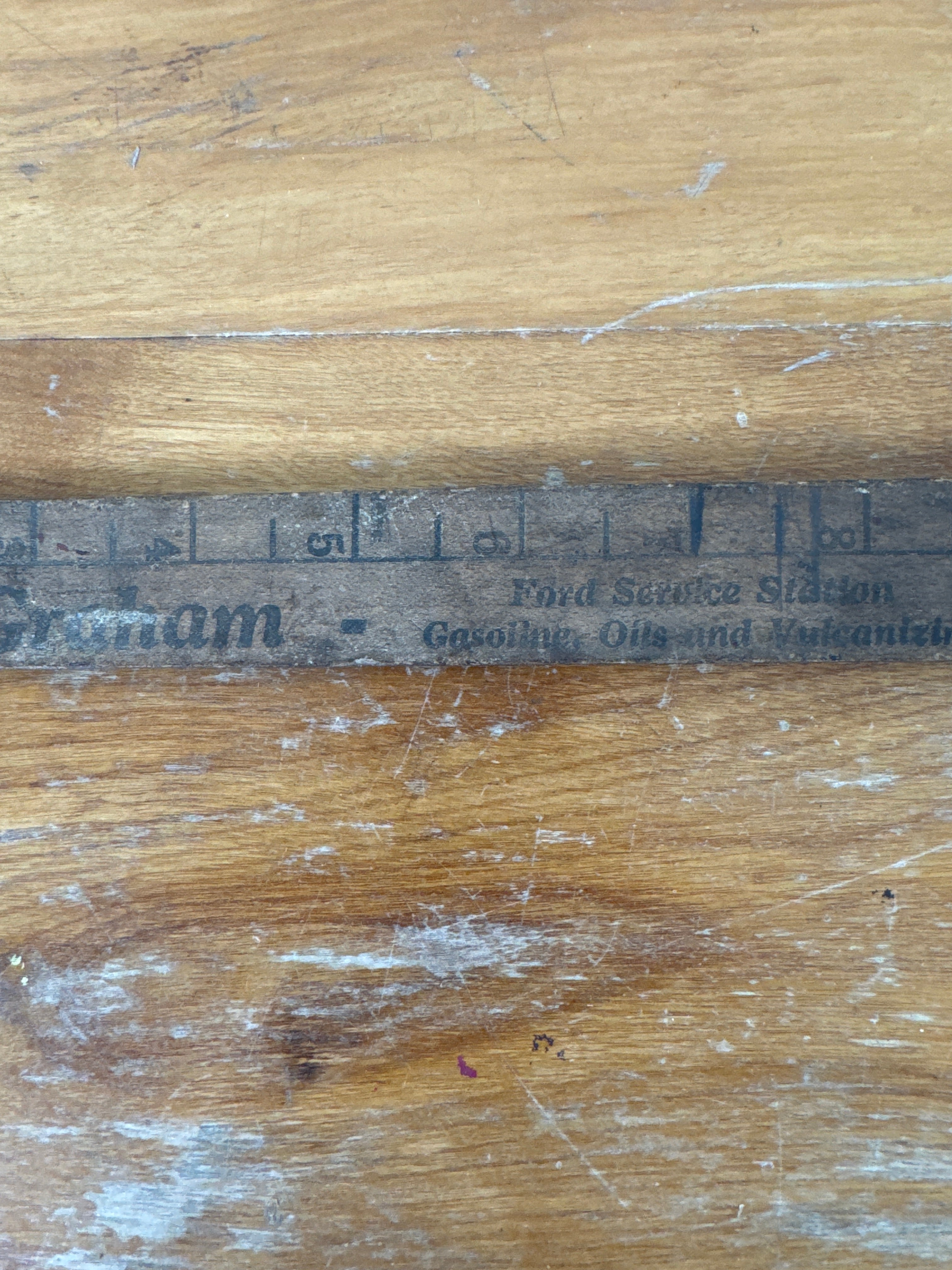 Vintage Wood Gasoline Gauge