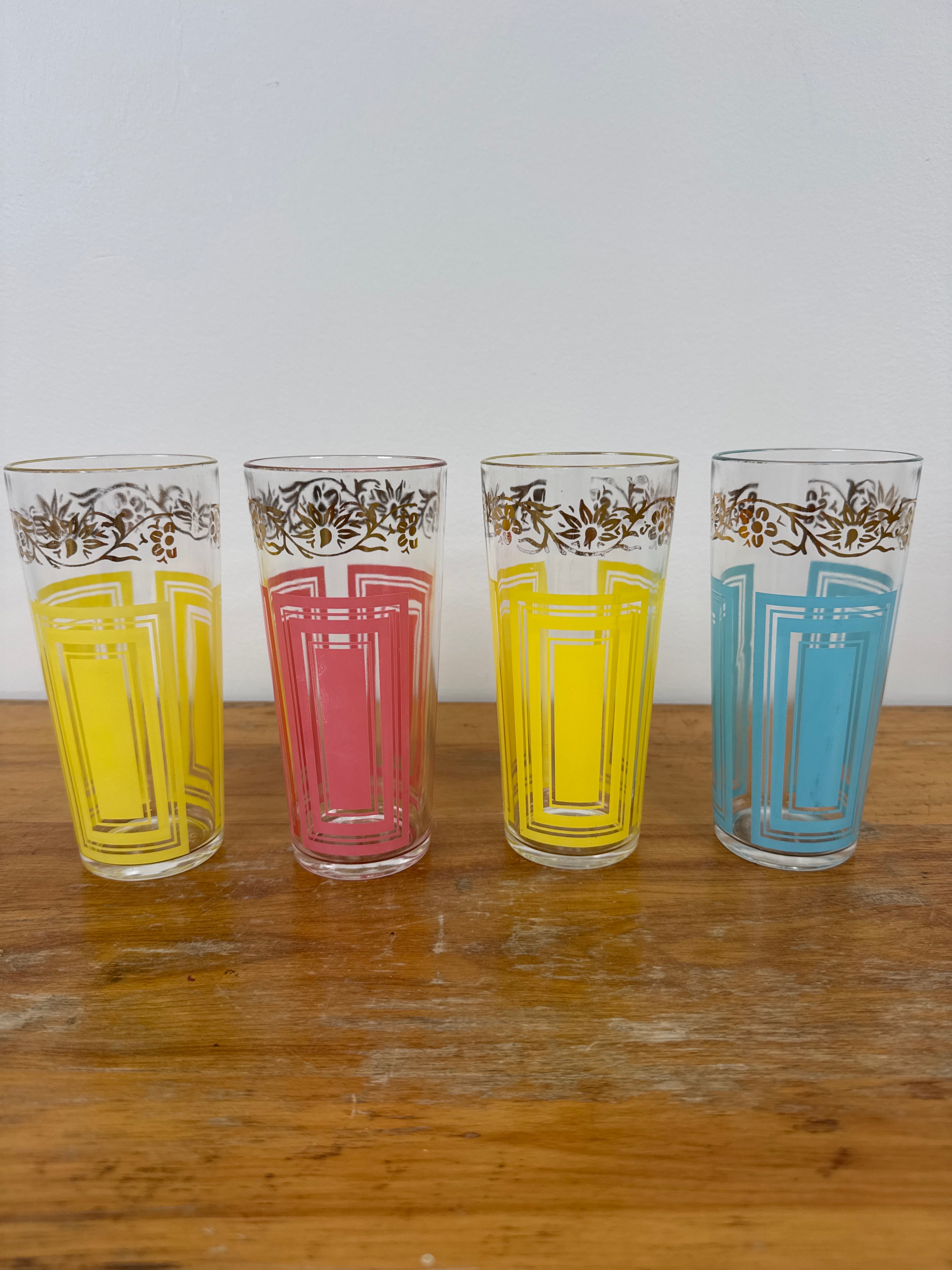 Vintage MCM Glasses Set of 4