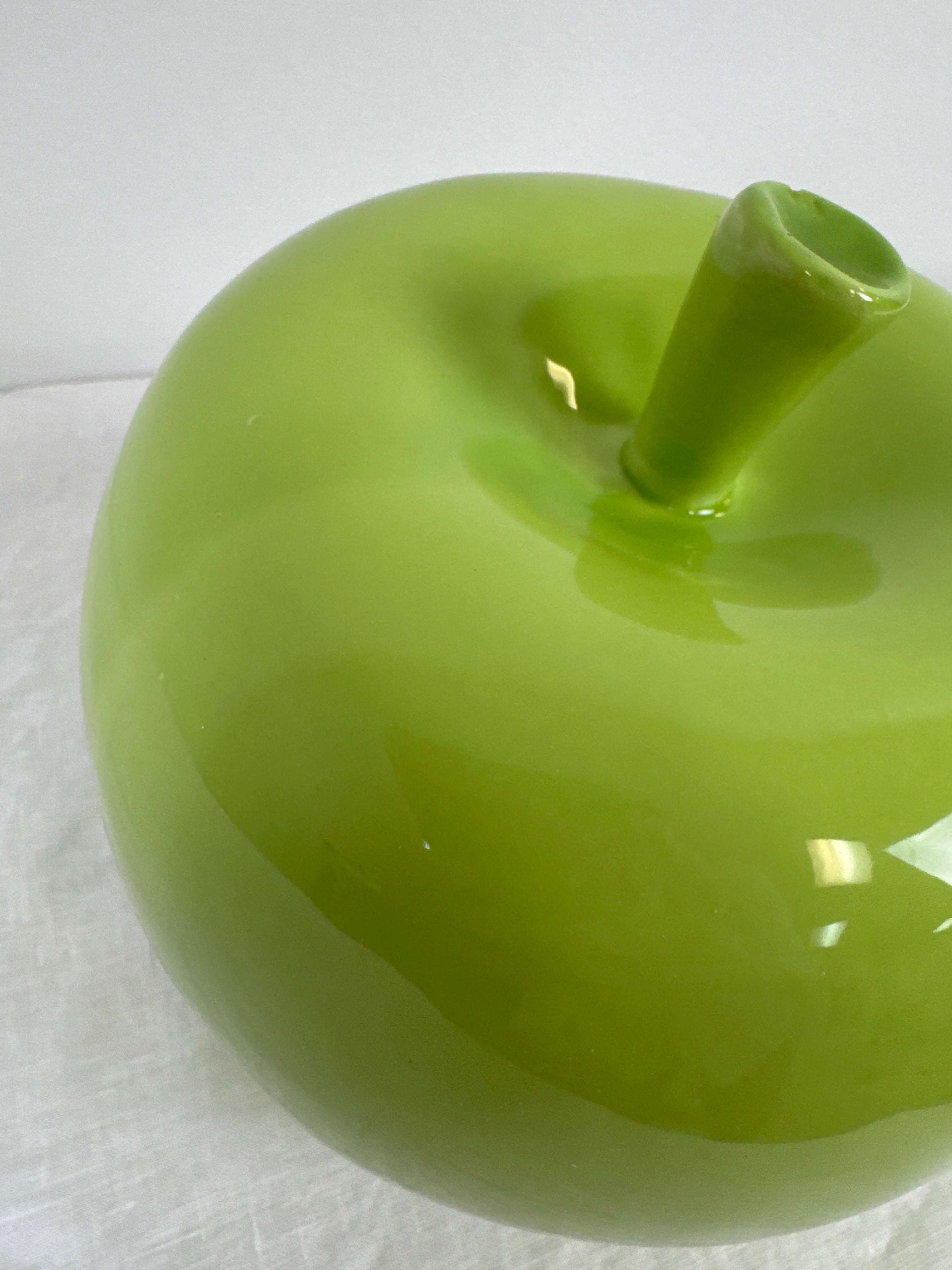Green Ceramic Apple