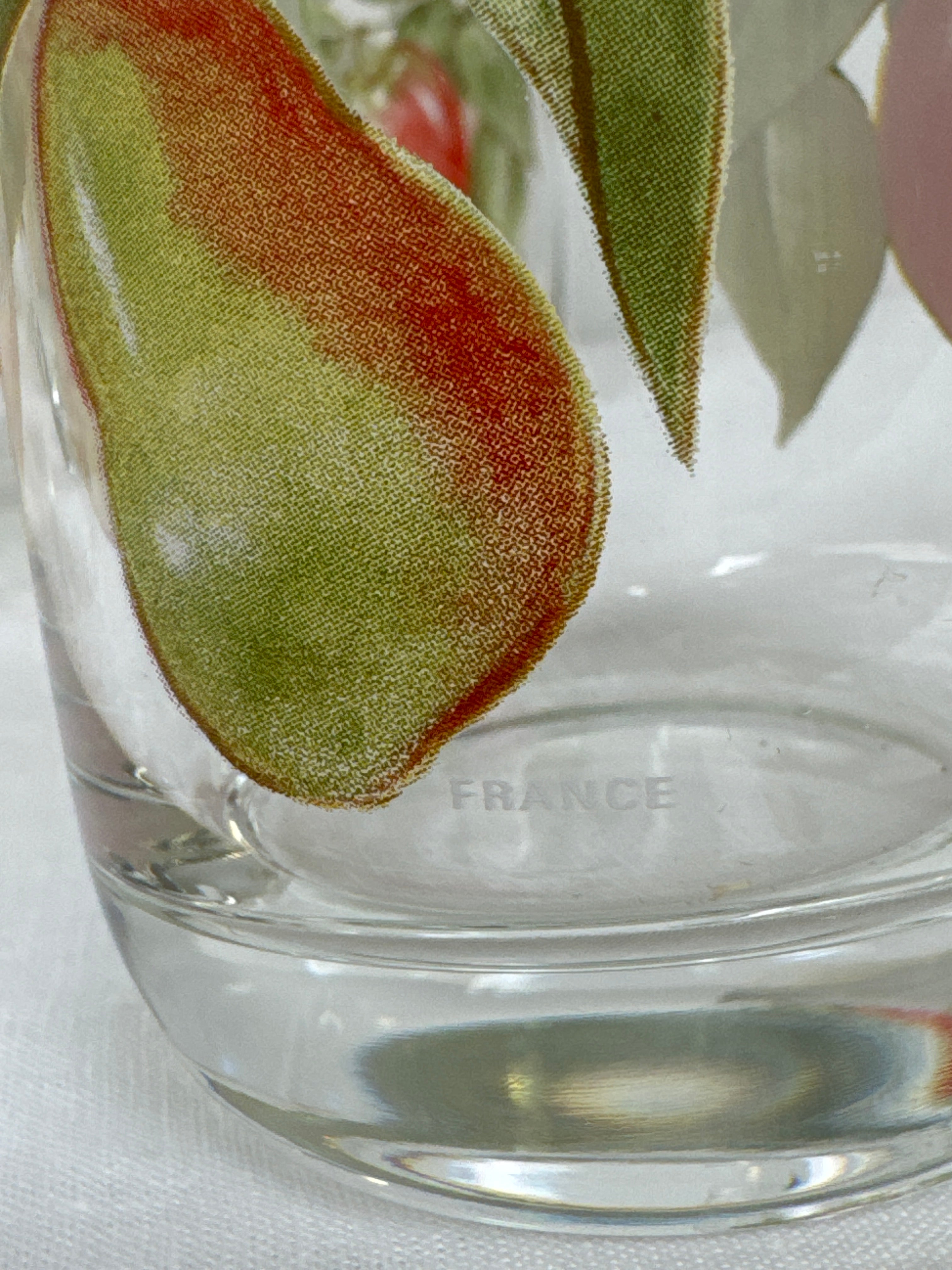 Vintage Fruit Glasses Set of 6