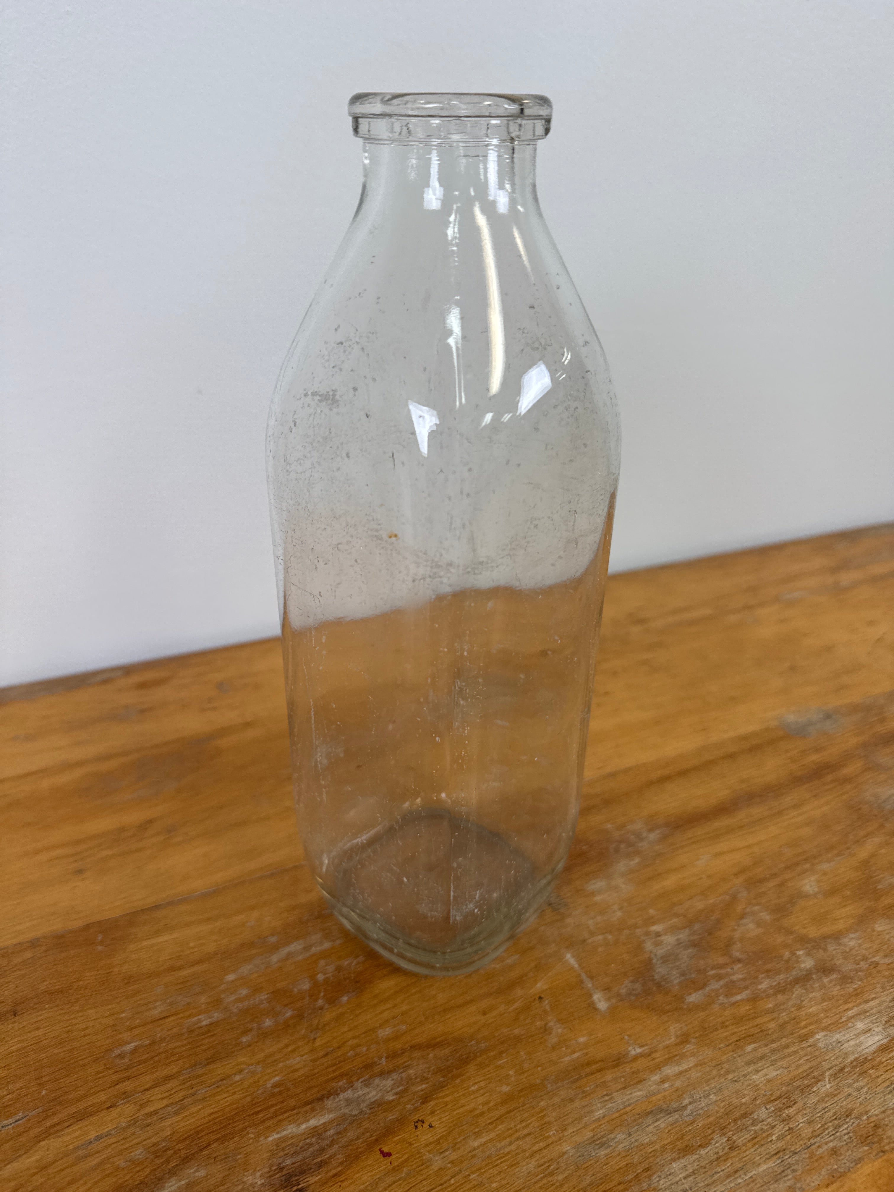 Vintage Glass Milk Bottle