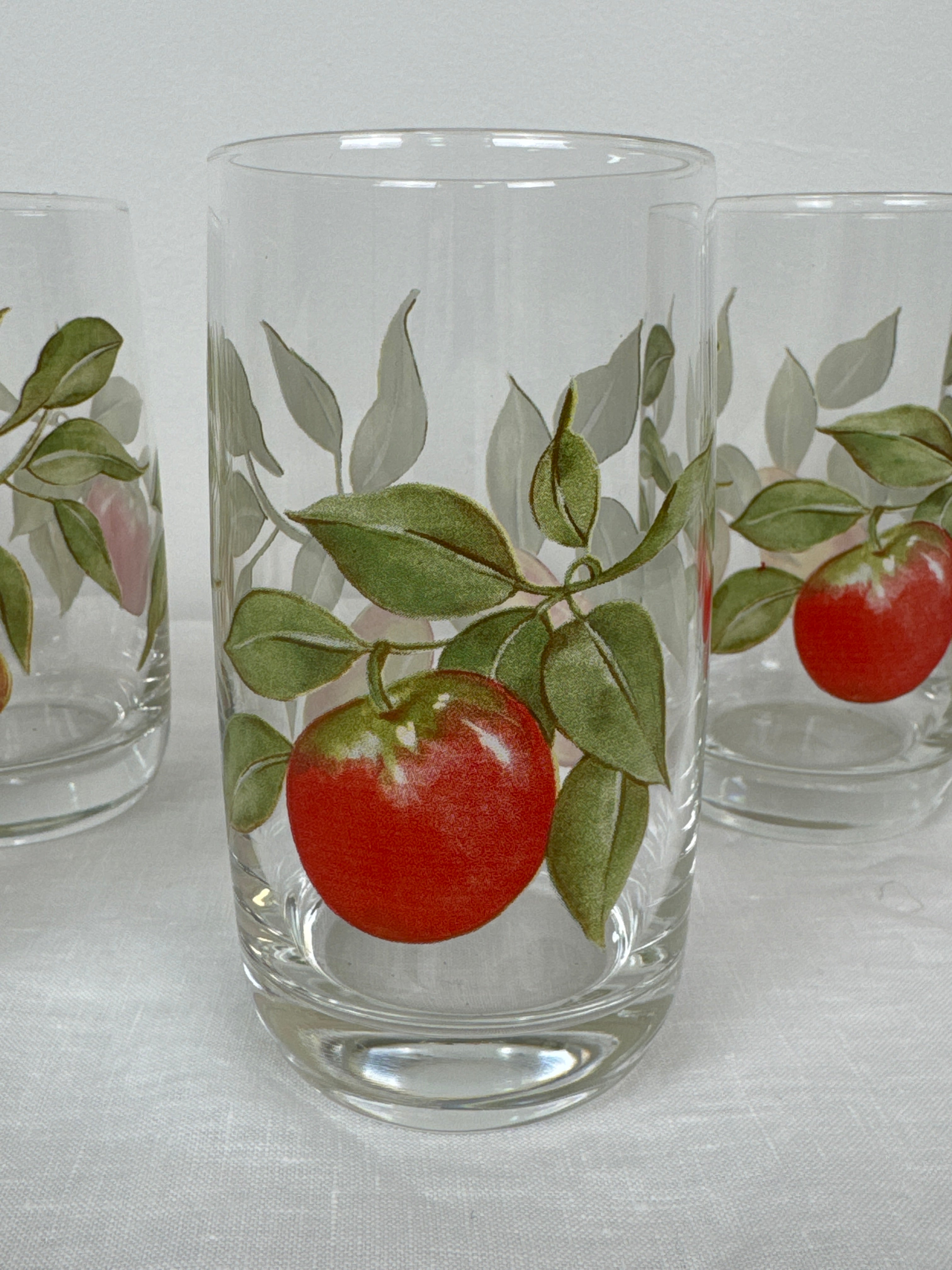Vintage Fruit Glasses Set of 6