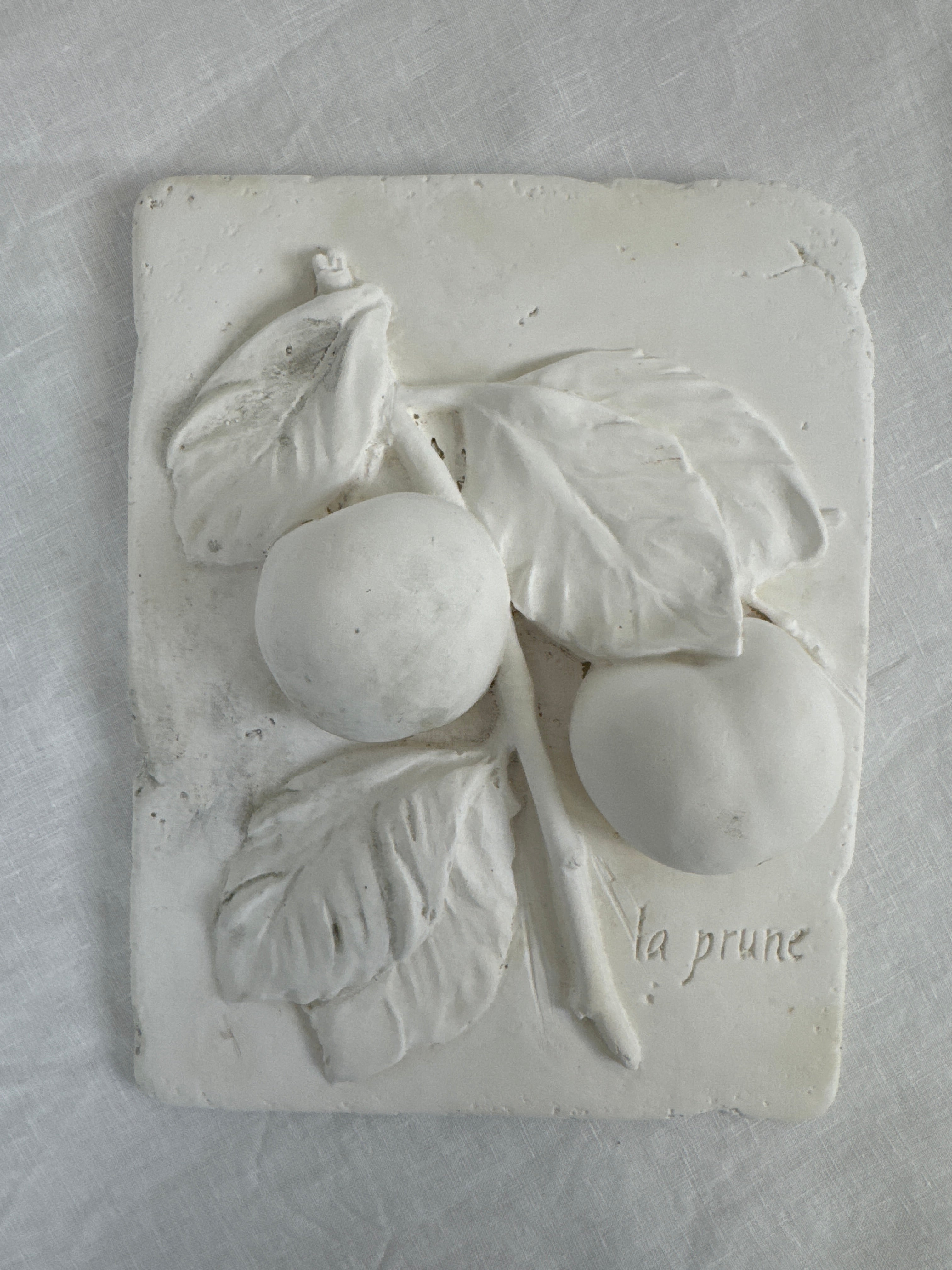 'La Prune' Plaster Wall Plaque